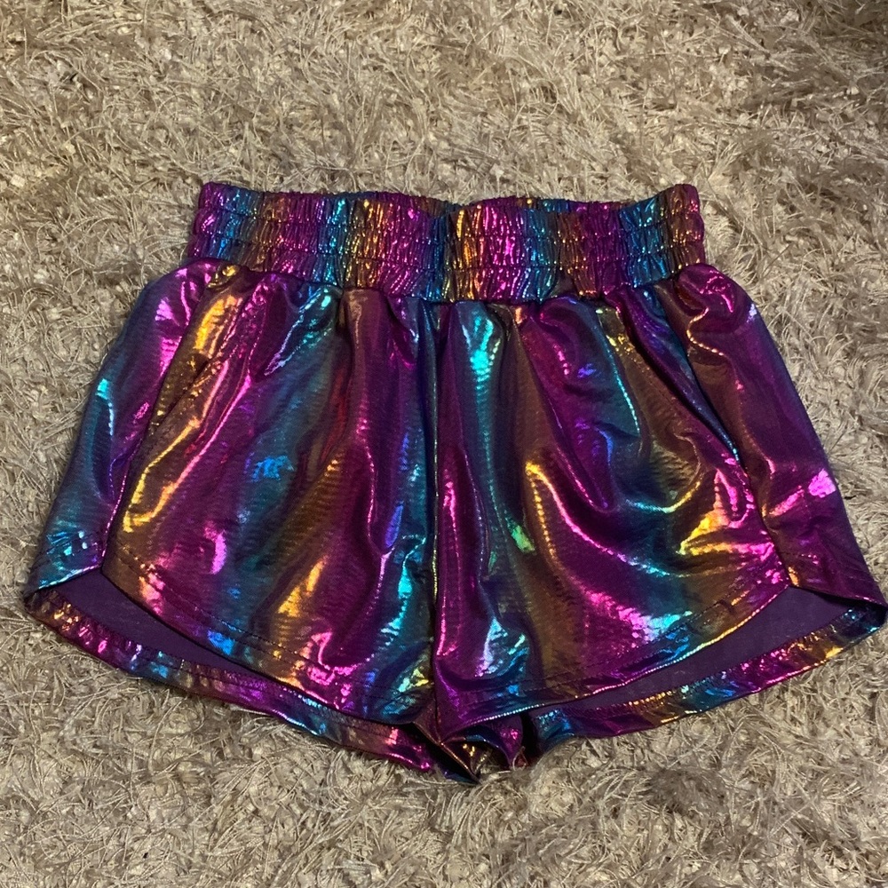 Holographic Multicolor Shorts Youth size XS